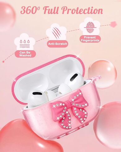 BOARETIU for AirPods 4 CASE for Women Girls Cute Kawaii - مع قذيفة غلاف أنيقة من سلسلة المفاتيح لـ Airpod Case 4th Generation 2024 ، Ball in Kuwait