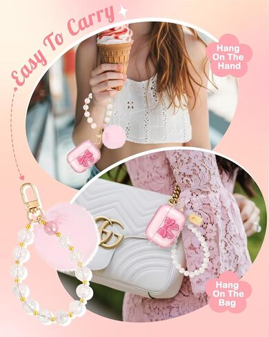 BOARETIU for AirPods 4 CASE for Women Girls Cute Kawaii - مع قذيفة غلاف أنيقة من سلسلة المفاتيح لـ Airpod Case 4th Generation 2024 ، Ball in Kuwait