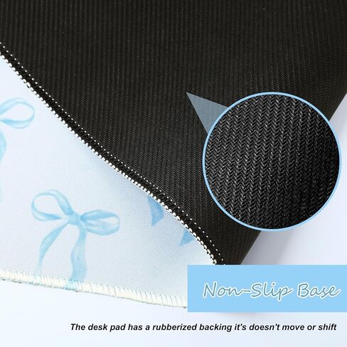 Pink Bows Mouse Pads Cute Kawaii Mouse Pad LargPreppy Trendy Computer Desk Mat for Laptop with Non-Slip Rubber Base Mouse Pad Office Desk Accessories Decor for Women, 31.5 x 15.75 Inches in Kuwait