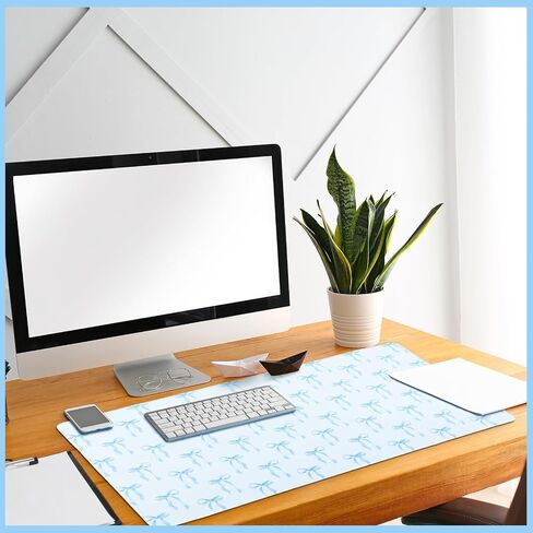 Pink Bows Mouse Pads Cute Kawaii Mouse Pad LargPreppy Trendy Computer Desk Mat for Laptop with Non-Slip Rubber Base Mouse Pad Office Desk Accessories Decor for Women, 31.5 x 15.75 Inches in Kuwait