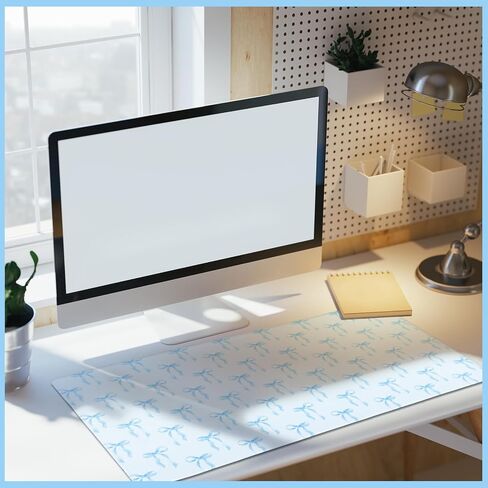 Pink Bows Mouse Pads Cute Kawaii Mouse Pad LargPreppy Trendy Computer Desk Mat for Laptop with Non-Slip Rubber Base Mouse Pad Office Desk Accessories Decor for Women, 31.5 x 15.75 Inches in Kuwait