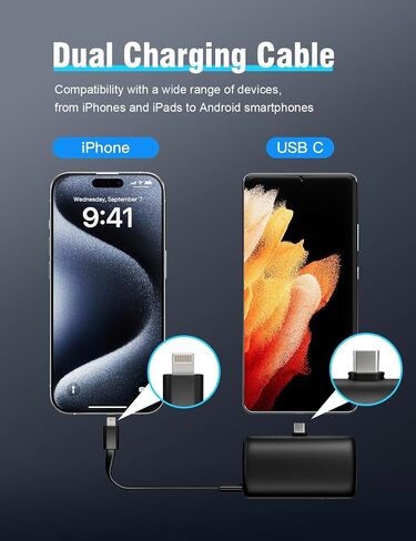 10000 mAh Mini Portable Charger Power Bank Upgraded Large Capacity USB C Fast Charging LCD Display Compatible with iPhone 16/15 Series/Android Samsung Moto LG etc iPhone 7-14Series in Saudi Arabia