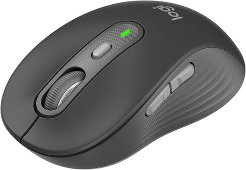توقيع Logitech Plus M750 Mouse Wireless - SmartWheel ، Bluetooth ، جهاز متعدد ، بطارية مدتها 24 شهرًا ، نقرات صامتة ، أزرار مخصصة ، شكل محيط - الجرافيت (متجدد) in Kuwait