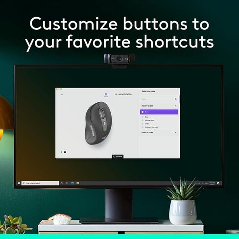 Logitech Signature Plus M750 Wireless Mouse - SmartWheel, Bluetooth, Multi Device, 24-Month Battery, Silent Clicks, Custom Buttons, Contoured Shape - Graphite (Renewed) in Saudi Arabia