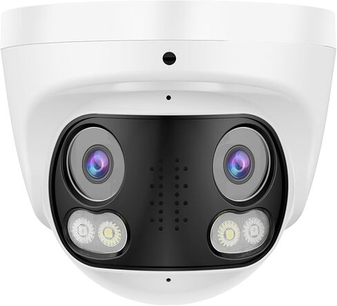 4K 8MP CARMAME CAMera Poe IP مع زاوية عرض عريضة 180 درجة ، ومكتشفان ، الكشف البشري ، فتحة بطاقة SD (256 جيجابايت) ، رؤية كاملة/IR2.0 ليلية ، متوافقة مع NVRs الطرف الثالث in Kuwait