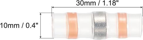 MECCANIXITY Solder Seal Wires Heat Shrink Butt Connectors 100pcs 10-8 AWG Orange Waterproof Wire Crimp for Marine, Cable, Wiring in Saudi Arabia