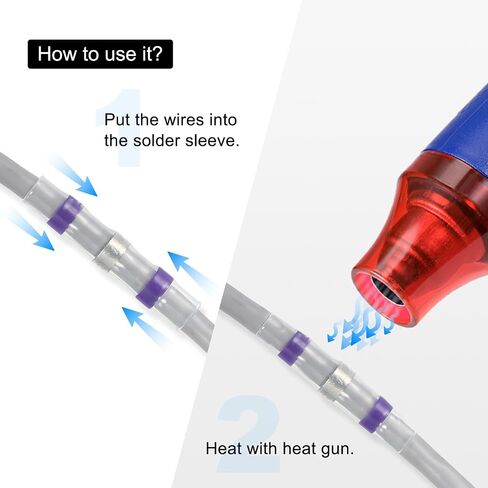 MECCANIXITY Solder Seal Wires Heat Shrink Butt Connectors 100pcs 10-8 AWG Orange Waterproof Wire Crimp for Marine, Cable, Wiring in Saudi Arabia