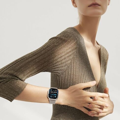 Milanese Mesh Loop Compatible for Apple Watch Band 49mm 46mm 45mm 44mm Men Women, Breathable Replacement Band with Adjustable Parachute-style Buckle for iWatch Ultra 2/Ultra/SE/Series 10/9/8/7/6/5/4 in Saudi Arabia