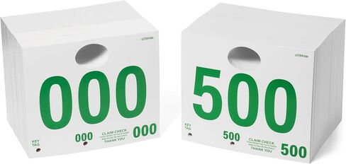 Car Service Tags 1000-1999 | Service Dispatch Numbers Auto Dealer Vehicle Repair Mirror Hang Tags with Numbered Key Tags, 1000 Ct in Kuwait