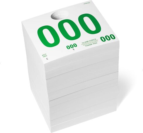 Car Service Tags 1000-1999 | Service Dispatch Numbers Auto Dealer Vehicle Repair Mirror Hang Tags with Numbered Key Tags, 1000 Ct in Kuwait