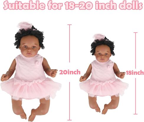 WOOROY 4Pcs Reborn Baby Doll Clothes - 16-20 inch Pink Butterfly Baby Doll Clothes, Perfect for Lifelike Reborn Baby Girls in Saudi Arabia