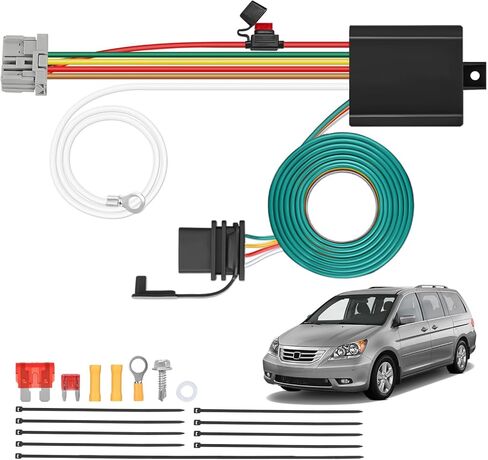 Nilight 4 Pin Trailer Wiring Harness Kit 56161 Vehicle Standard 4 Way Connector Custom for 2005 2006 2007 2008 2009 2010 Honda Odyssey Simple Fit Tow Hitch Harness in Kuwait