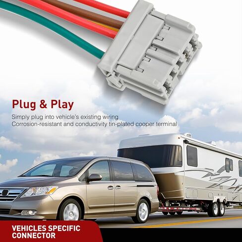 Nilight 4 Pin Trailer Wiring Harness Kit 56161 Vehicle Standard 4 Way Connector Custom for 2005 2006 2007 2008 2009 2010 Honda Odyssey Simple Fit Tow Hitch Harness in Kuwait