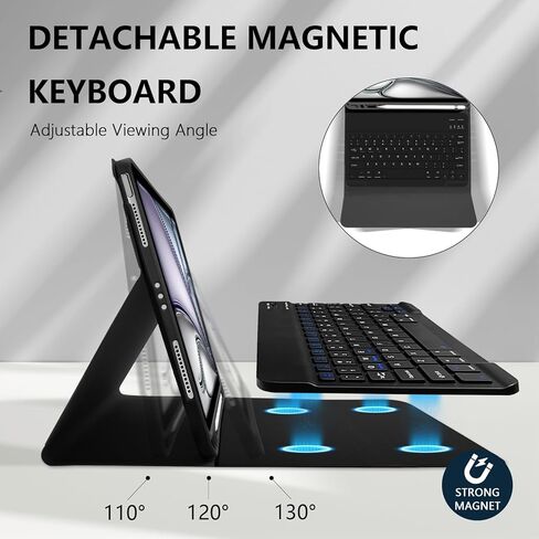 for iPad Air 11-inch (M3/M2-2025/2024) Case with Keyboard, Wireless Keyboard Cover with Pencil Holder for Air 10.9 Inch (5th/4th-2022/2020), Checkered Plaid Brown-White in Kuwait