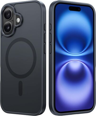 fntcase for iPhone 16e Phone Case: for iPhone 16E Case 2025 Magnetic Matte Silecone Silicone Groofroof Grading Grade STROME Protect Cover | صدع واقٍ مضاد للانزلاق in Kuwait