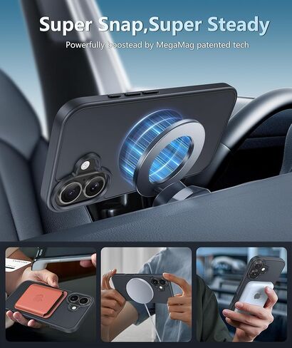 fntcase for iPhone 16e Phone Case: for iPhone 16E Case 2025 Magnetic Matte Silecone Silicone Groofroof Grading Grade STROME Protect Cover | صدع واقٍ مضاد للانزلاق in Kuwait