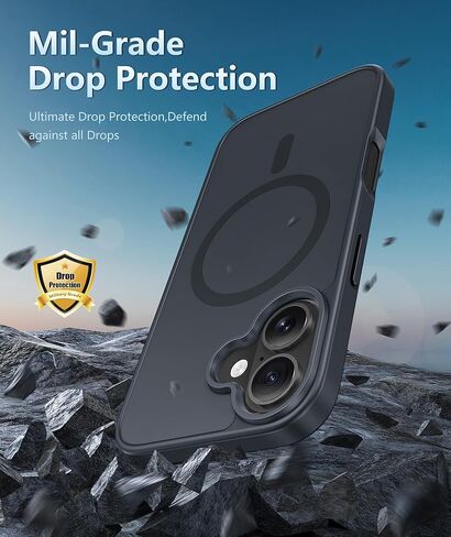fntcase for iPhone 16e Phone Case: for iPhone 16E Case 2025 Magnetic Matte Silecone Silicone Groofroof Grading Grade STROME Protect Cover | صدع واقٍ مضاد للانزلاق in Kuwait