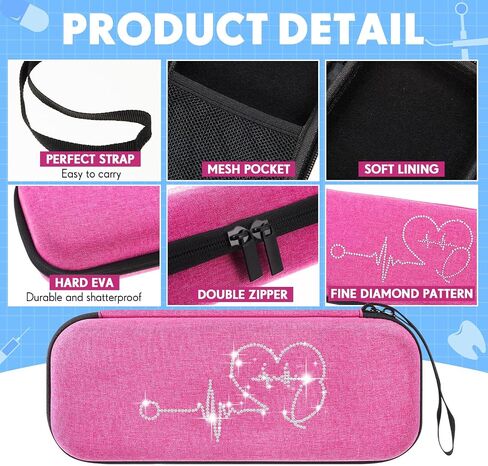 Bling Stethoscope Case Rhinestone Stethoscope Set with 1 Pcs Stethoscope Case and 2 Pcs Crystal Stethoscope Charms Stethoscope Case for Classic Iii, Lightweight Ii S.e, MDF Acoustica Stethoscopes in Saudi Arabia