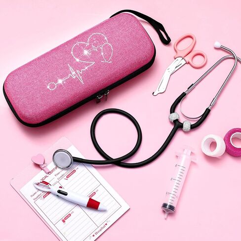 Bling Stethoscope Case Rhinestone Stethoscope Set with 1 Pcs Stethoscope Case and 2 Pcs Crystal Stethoscope Charms Stethoscope Case for Classic Iii, Lightweight Ii S.e, MDF Acoustica Stethoscopes in Saudi Arabia