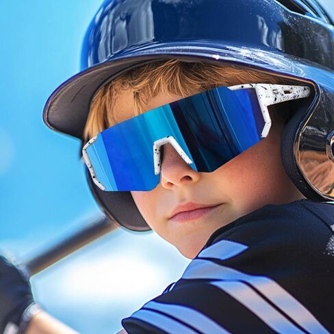 RIVBOS Youth Baseball Sunglasses for Kids(Boys&Girls) Polarized UV Protection Cycling Glasses RYS008 in Kuwait