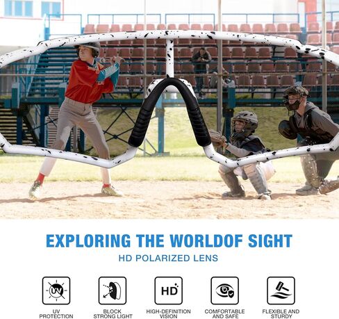 RIVBOS Youth Baseball Sunglasses for Kids(Boys&Girls) Polarized UV Protection Cycling Glasses RYS008 in Kuwait