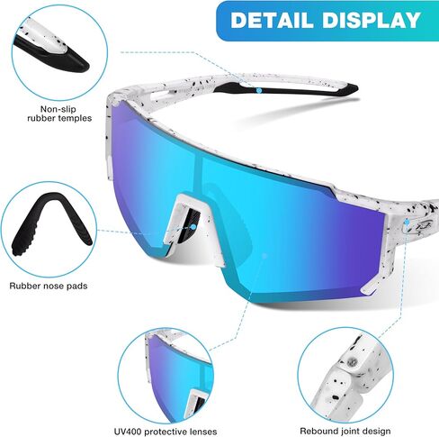 RIVBOS Youth Baseball Sunglasses for Kids(Boys&Girls) Polarized UV Protection Cycling Glasses RYS008 in Kuwait