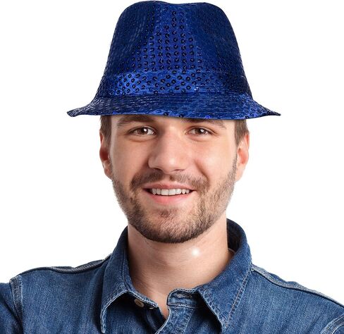 Fun Central - Green Sequin Fedora for Men and Woman | St. Patrick’s Day Party Supplies Party Hats Cosplay Fedora Hats Raves in Kuwait