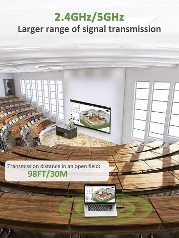 𝟐𝟎𝟐𝟓 𝐔𝐩𝐠𝐫𝐚𝐝𝐞 𝐔𝐩𝐠𝐫𝐚𝐝𝐞 اللاسلكي اللاسلكي HDMI ، والمكونات ، والتوصيل والتشغيل مع 3 محولات HDMI ، و 98 قدم/5 جيجا هرتز HDMI لاسلكي للمراقبة ، HDTV ، البث الفيديو/الصوت ، الكاميرات ، كمبيوتر محمول ، Projetor in Kuwait