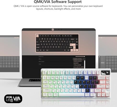Womier 75% Wireless Mechanical Gaming Keyboard with Knob & Display in Kuwait
