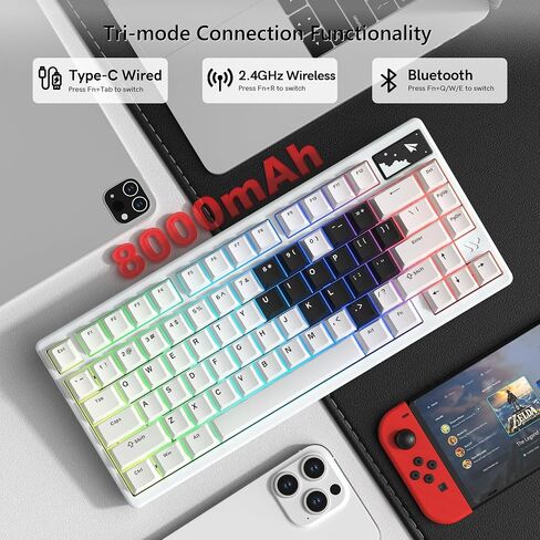 Womier 75% Wireless Mechanical Gaming Keyboard with Knob & Display in Kuwait