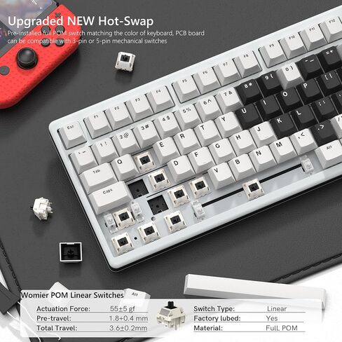 Womier 75% Wireless Mechanical Gaming Keyboard with Knob & Display in Kuwait