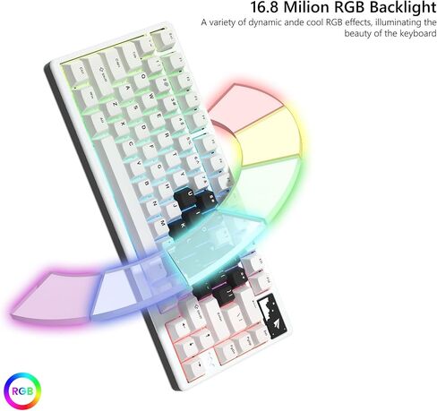 Womier 75% Wireless Mechanical Gaming Keyboard with Knob & Display in Kuwait