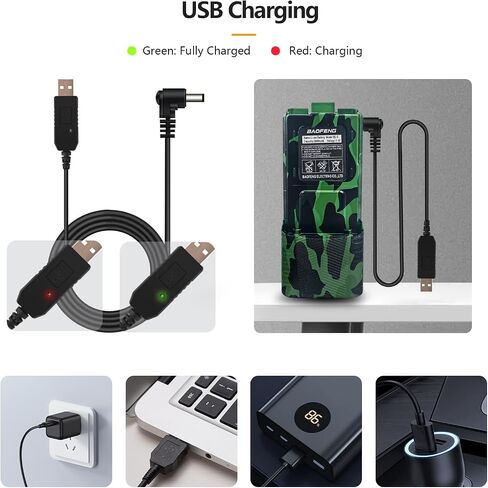 BAOFENG 2 Pack BF-F8HP Battery BL-5 Extended 3800mAh Large Capacity Camo Li-ion Batter for GMRS Radio UV-5R Series in Saudi Arabia
