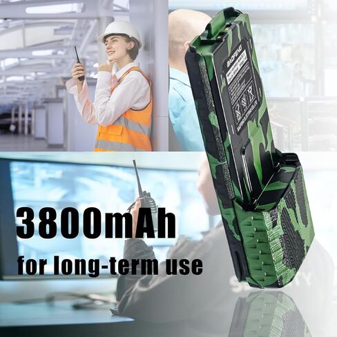BAOFENG 2 Pack BF-F8HP Battery BL-5 Extended 3800mAh Large Capacity Camo Li-ion Batter for GMRS Radio UV-5R Series in Saudi Arabia