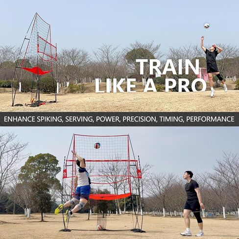 12x11 ft Large Volleyball Practice Net Station with 5 Adjustable Heights for Backyard, Outdoor, Indoor Training Equipment System Freestanding Set in Saudi Arabia