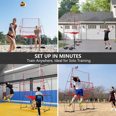 12x11 ft Large Volleyball Practice Net Station with 5 Adjustable Heights for Backyard, Outdoor, Indoor Training Equipment System Freestanding Set in Saudi Arabia