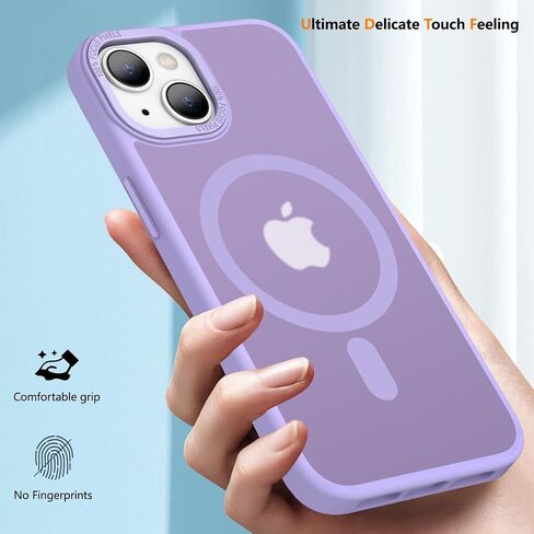 Clear Case for iPhone 13 Pro Max Case 6.7'', Drop Protection Anti-Scratch Shockproof Slim Translucent Matte Non-Yellowing iPhone 13 Pro Max Case for Women Men, Light Purple(7-17) in Saudi Arabia