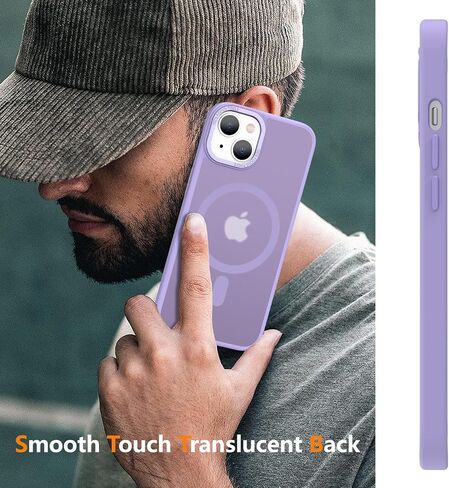 Clear Case for iPhone 13 Pro Max Case 6.7'', Drop Protection Anti-Scratch Shockproof Slim Translucent Matte Non-Yellowing iPhone 13 Pro Max Case for Women Men, Light Purple(7-17) in Saudi Arabia