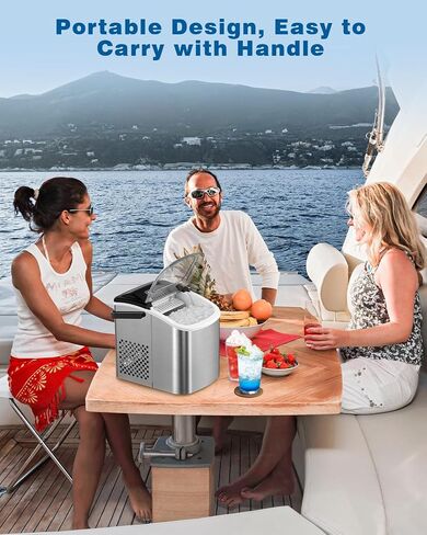Antarctic Star Commercial Ice Maker, 100lbs/24H, 33lbs Storage, Stainless Steel, Under Counter Ice Machine for Home/Bar/Restaurant in Saudi Arabia