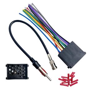 17Pin Car Radio Wiring Harness Compatible with BMW 1990-2006 with Antenna Adapter Aftermarket Car Stereo Cable for 325i 320i 323i 3Series 525i Radio Adapter Wire for Stereo CD Player