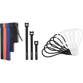 #1 Cable Matters 100-Pack Hook-and-Loop Reusable Cable Ties #2 Cable Matters 10-Pack Silicone Magnetic Cable Ties