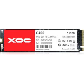 XOC G400 1TB NVMe Gen4 SSD – Up to 5200MB/s, M.2 PCIe 4.0, High-Speed Storage for Gaming & Editing