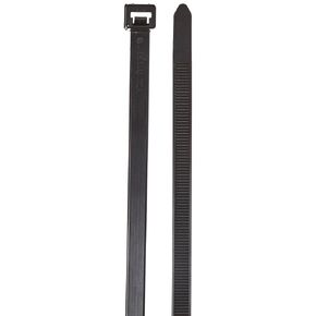 Hellermann Tyton T120R0K2 Heavy Duty Cable Tie, 15.2" Long, 120lb Tensile Strength, PA66, Black (Pack of 50)