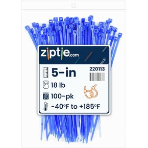 5-Inch Fluorescent Green Multi-Purpose Zip Ties - 18-lb Tensile Strength Cord Management - UL 21 Listed Tie Wraps - Indoor Multi-Purpose (100-Pack)