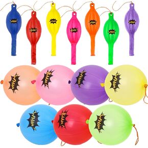 RUBFAC 20 Punch Balloons Thickened Punching Balloon Heavy Duty Party Favors for Kids, Bounce Balloons with Rubber Band Handle for Birthday Party