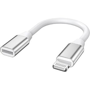 Lightning Male to Lightning Female Charger Adapter,[MFi Certified]10cm Short iPhone Extension Charging Cable Cord Connector Converter Dongle Compatible with iPhone 14 13 12 11 XS XR X 8 7 6
