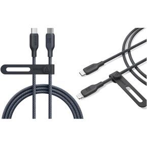 Anker USB-C to Lightning Cable, 541 Bio-Braided Cable (Phantom Black, 6ft), MFi Certified, Fast Charging Cable, USB C to USB C Cable (240W, 6ft), Bio-Braided USB C Charger Cable