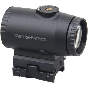Vector Optics Paragon 3x18 Flip to Side Mini Magnifier, 1.4/1.6 inch Co-Witness Heights with a Riser Section, Easily Press to Flip, Lightweight, Fit for CQB and Medium to Close-Range Tactical