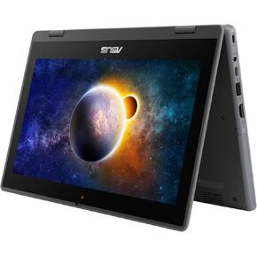 Asus BR1102FGA-YS14T 11.6 Touchscreen 2 in 1 Notebook - HD - 1366 x 768 - Intel Celeron N100 Quad-core [4 Core] 800 MHz - 4 GB Total RAM - 4 GB On-board Memory - 128 GB SSD - Mineral Gray