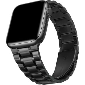 HITZEE Metal Bands Compatible with Apple Watch Band 42mm 41mm 40mm 38mm, Stainless Steel Replacement Men/Women Band Strap Compatible for iWatch Series 10 9 8 7 SE 6 5 4 3 2 1, Rose Gold